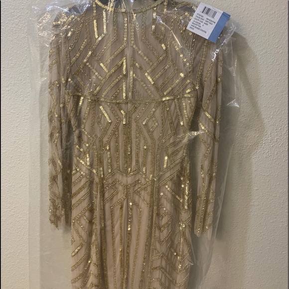 Aidan Mattox Dresses & Skirts - Mini Sequin Art Deco Dress